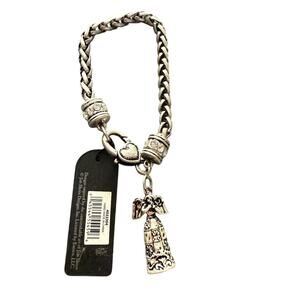 Jim Shore Silver Tone Angel Charm Bracelet NEW